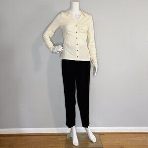 Madewell Ruched Polo Cardigan